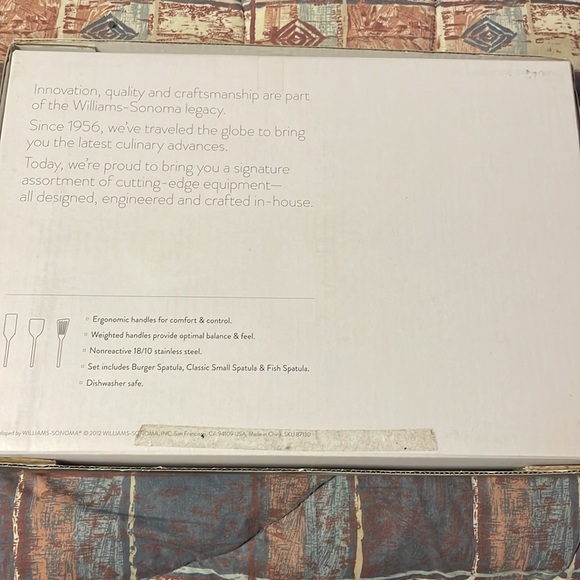 NEW in box Williams Sonoma stainless steel tools kitchen spatula set. - Picture 4 of 7